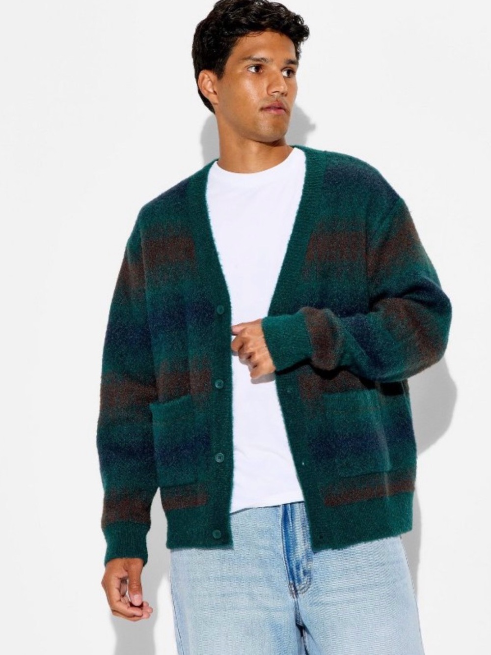Men Long Sleeve Cardigan Sweater - Original Use